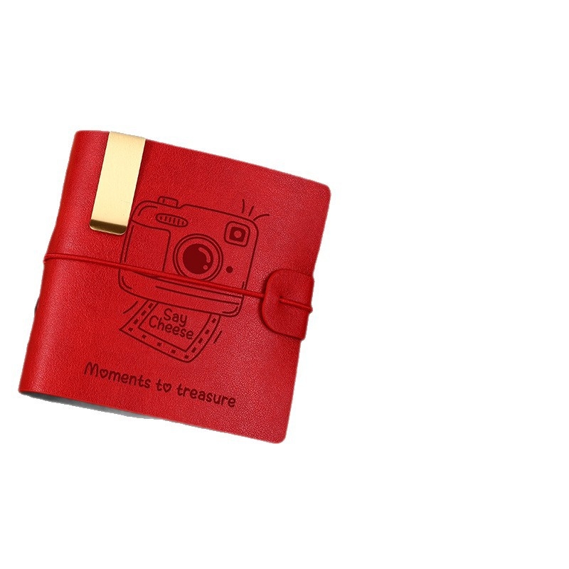 Album retro cu pagini detașabile, capacitate mare pentru fotografii Polaroid, album DIY pentru carduri de călătorie de 3 inci