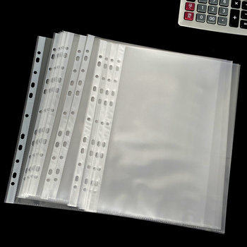 Meiluo dosar transparent PVC cu 11 găuri pentru A4 — dosar impermeabil pentru documente cu inserare de pagini