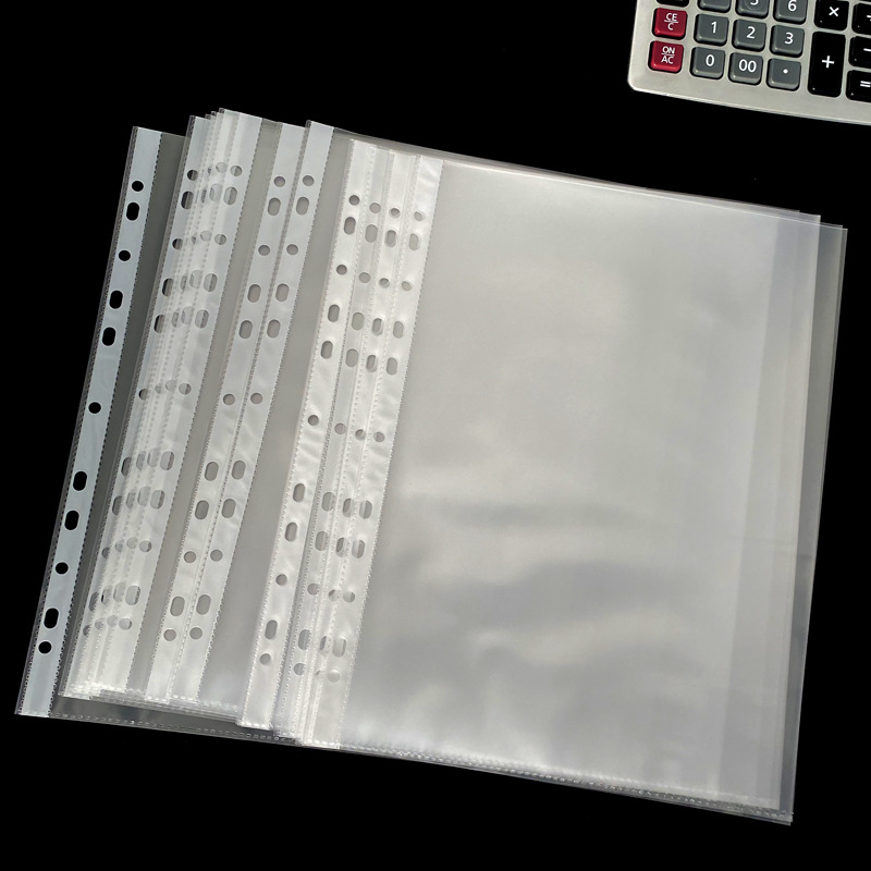 Meiluo dosar transparent PVC cu 11 găuri pentru A4 — dosar impermeabil pentru documente cu inserare de pagini