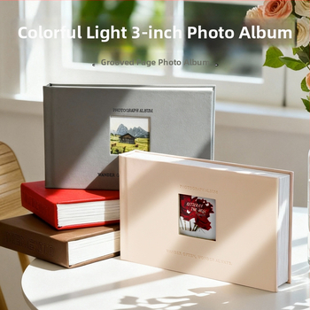 Album foto Polaroid cu compartimente pentru carduri și pagini inserabile, un album de amintiri elegant