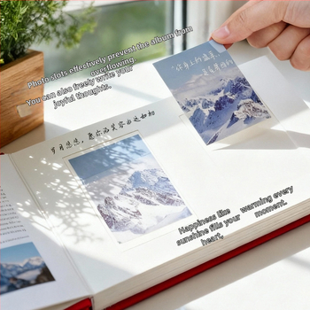 Album foto Polaroid cu compartimente pentru carduri și pagini inserabile, un album de amintiri elegant