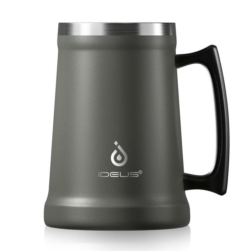 IDUES pahar de bere din oțel inoxidabil 304, 700 ml, cu mâner, stil nordic