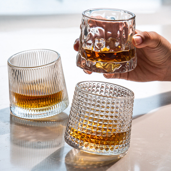 Pahar din sticlă pentru whisky, vin și bere – stil modern minimalist, capacitate 201–300 ml, cutie cadou