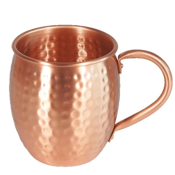 Pahar mini Moscow Mule din cupru pentru cocktailuri și bere, stil retro Bloom, capacitate 401–500 ml, opțiune de personalizare a logo-ului