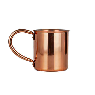 Pahar mini Moscow Mule din cupru pentru cocktailuri și bere, stil retro Bloom, capacitate 401–500 ml, opțiune de personalizare a logo-ului