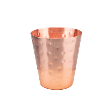 Pahar mini Moscow Mule din cupru pentru cocktailuri și bere, stil retro Bloom, capacitate 401–500 ml, opțiune de personalizare a logo-ului