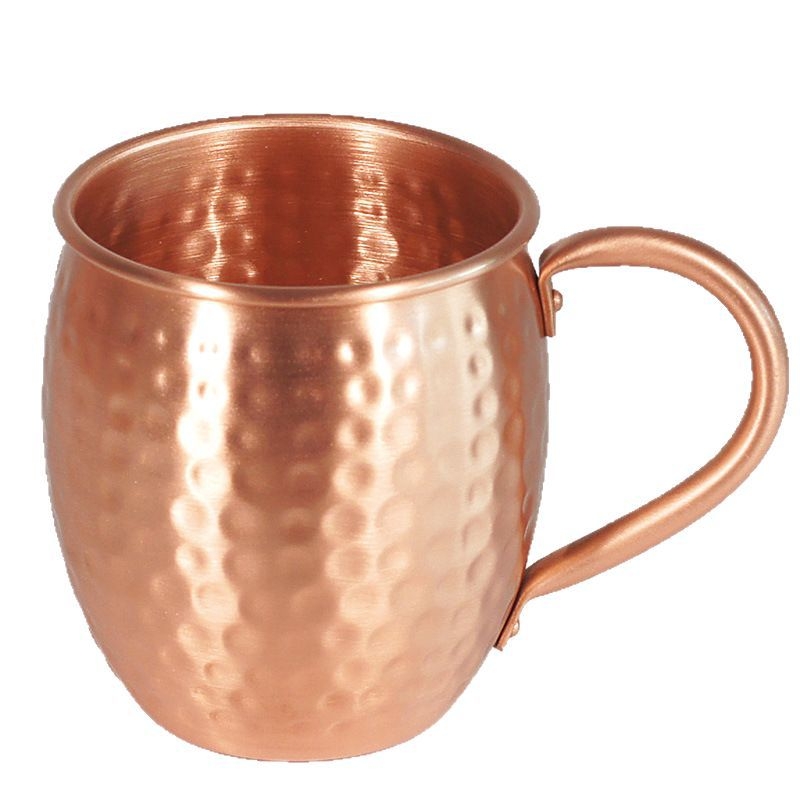 Pahar mini Moscow Mule din cupru pentru cocktailuri și bere, stil retro Bloom, capacitate 401–500 ml, opțiune de personalizare a logo-ului