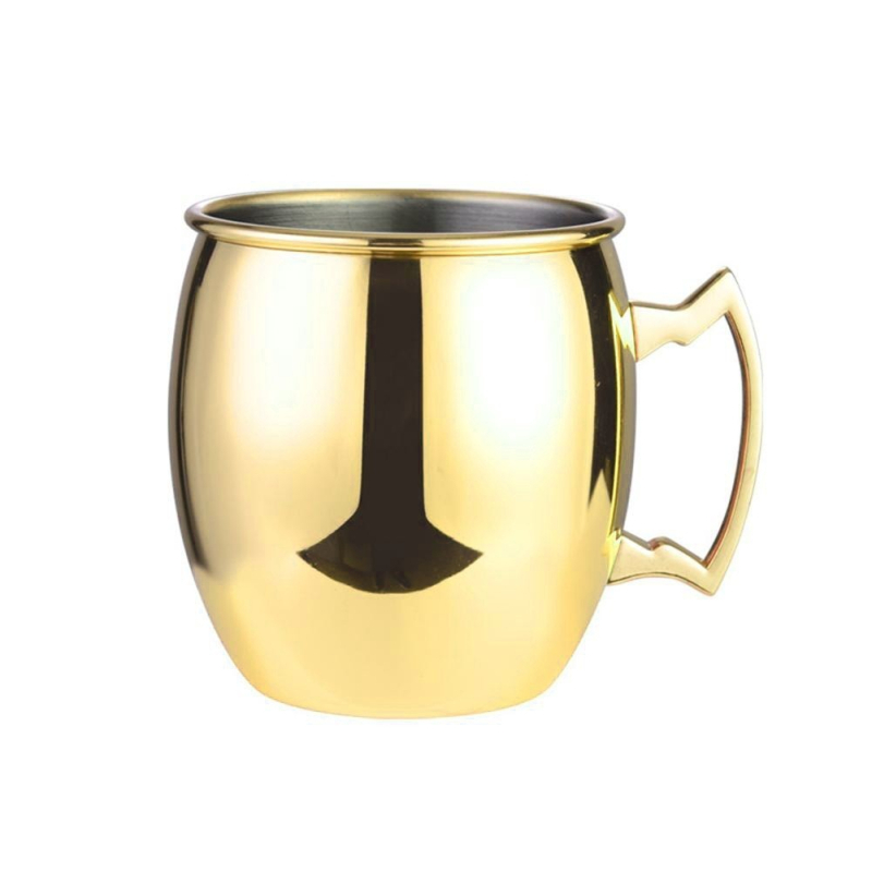 Pahar mini Moscow Mule din cupru pentru cocktailuri și bere, stil retro Bloom, capacitate 401–500 ml, opțiune de personalizare a logo-ului