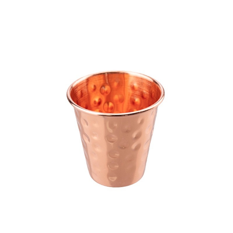 Pahar mini Moscow Mule din cupru pentru cocktailuri și bere, stil retro Bloom, capacitate 401–500 ml, opțiune de personalizare a logo-ului
