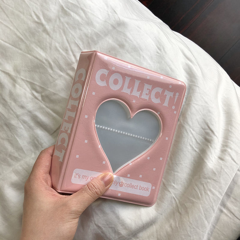 Mini album Polaroid de 3 inch, în formă de inimă, pentru fotografii de fani și carduri mici