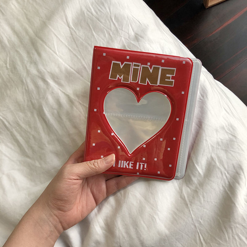 Mini album Polaroid de 3 inch, în formă de inimă, pentru fotografii de fani și carduri mici