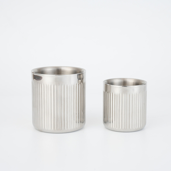Pahar de bere din oțel inoxidabil 304, design cu două straturi, finisaj periat, 500 ml