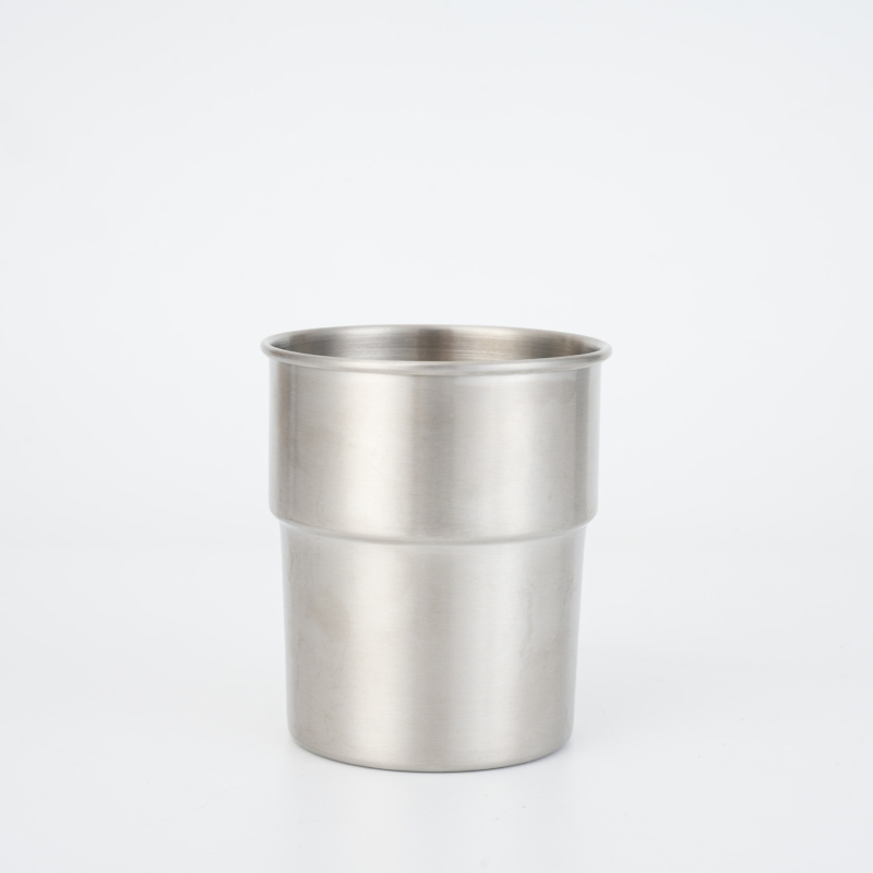 Pahar de bere din oțel inoxidabil 304, design cu două straturi, finisaj periat, 500 ml