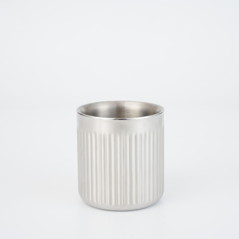 Pahar de bere din oțel inoxidabil 304, design cu două straturi, finisaj periat, 500 ml