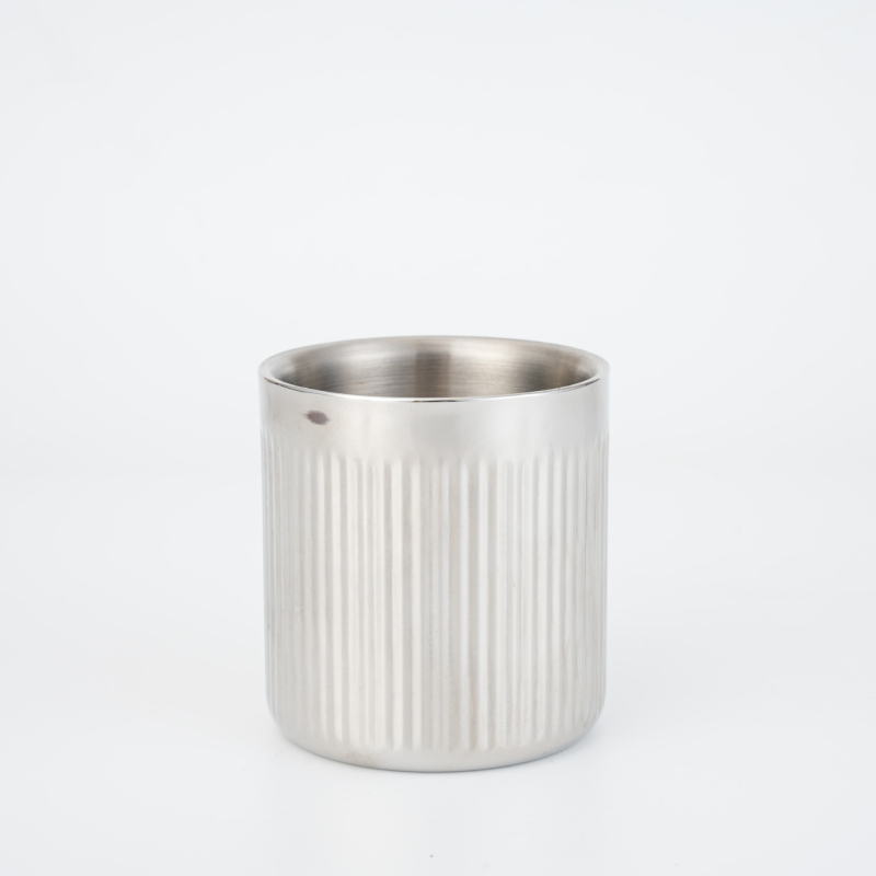 Pahar de bere din oțel inoxidabil 304, design cu două straturi, finisaj periat, 500 ml