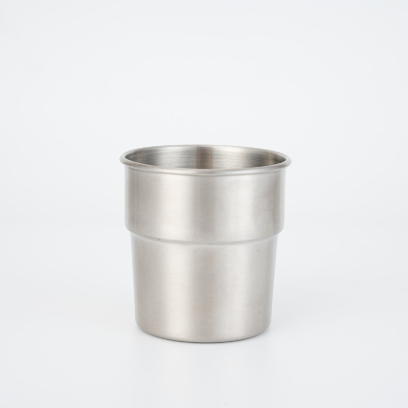 Pahar de bere din oțel inoxidabil 304, design cu două straturi, finisaj periat, 500 ml