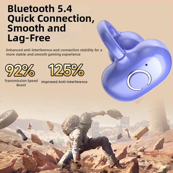 Klipové Bluetooth 5.4 športové slúchadlá, polovične v ucho, pohodlné na dlhé nosenie, dizajn C-Bridge, klip štýl, kompatibilné s Androidom a iOS