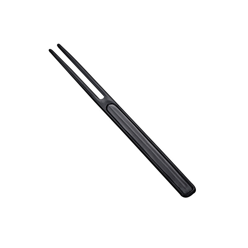 Furculițe de fructe din plastic, de unică folosință, transparente negre, ambalate individual, grad alimentar, 1000 bucăți