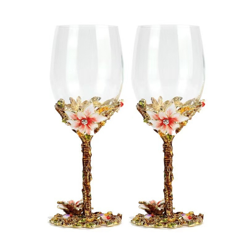 Pahar de vin roșu din sticlă de cristal, picior înalt, ediție de lux, ustensile de vin premium pentru uz casnic