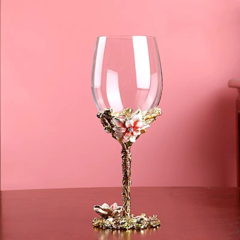 Pahar de vin roșu din sticlă de cristal, picior înalt, ediție de lux, ustensile de vin premium pentru uz casnic