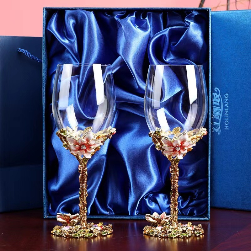 Pahar de vin roșu din sticlă de cristal, picior înalt, ediție de lux, ustensile de vin premium pentru uz casnic