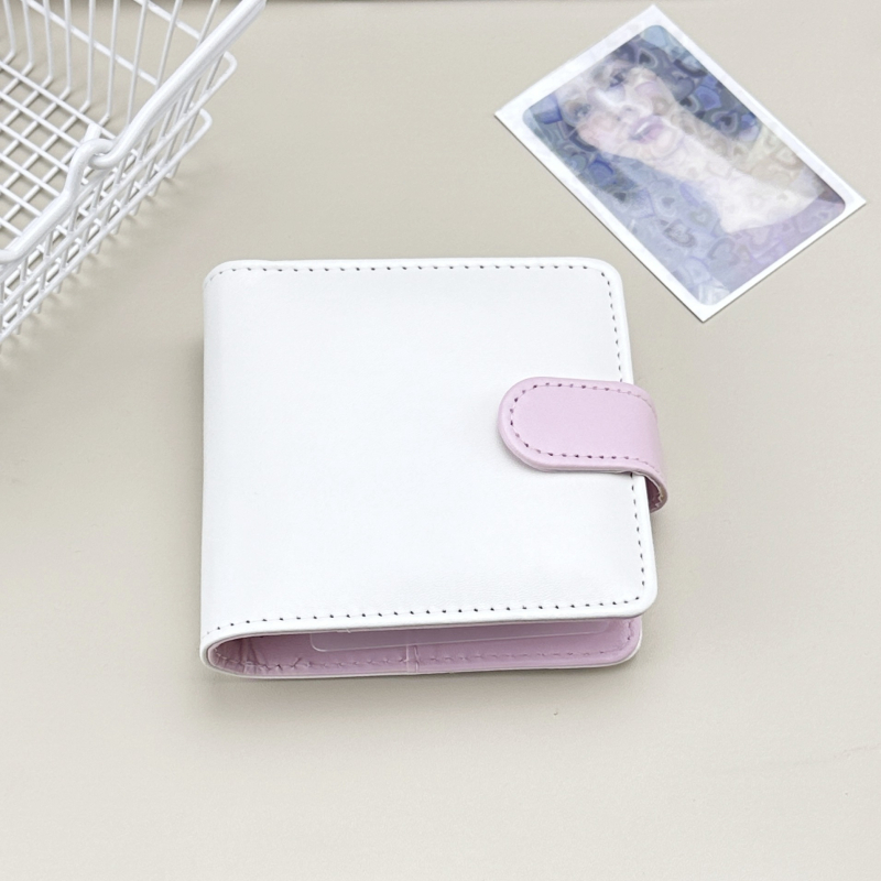Album mini pentru carduri de 3 inch, cu o singură grilă, pentru fanii idolilor, mic album foto cu nasture magnetic și foi detașabile