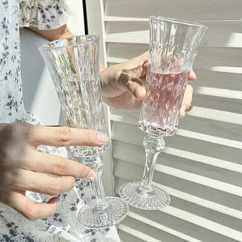 Pahar de șampanie în stil franțuzesc, pahar de vin roșu de înaltă calitate, design retro inspirat de palat pentru uz casnic