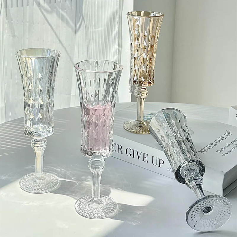 Pahar de șampanie în stil franțuzesc, pahar de vin roșu de înaltă calitate, design retro inspirat de palat pentru uz casnic