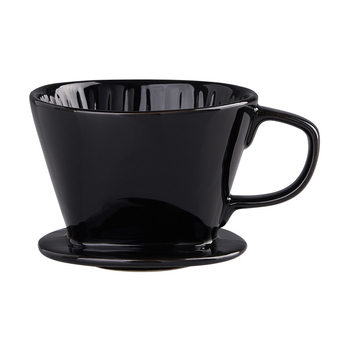 Filtru de cafea din porțelan pentru infuzie manuală, formă fan 102, filtru picurător cu trei găuri, pentru birou