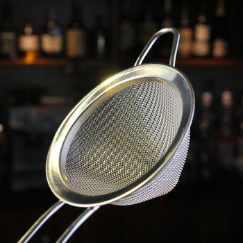 Filtru de cocktail în stil japonez, cu două straturi, conic, cu plasă rotundă și lingură filtrantă