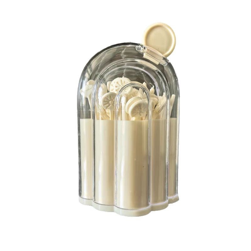 Set de furculițe din plastic de unică folosință, cu două dinți, pentru fructe, prăjituri și deserturi