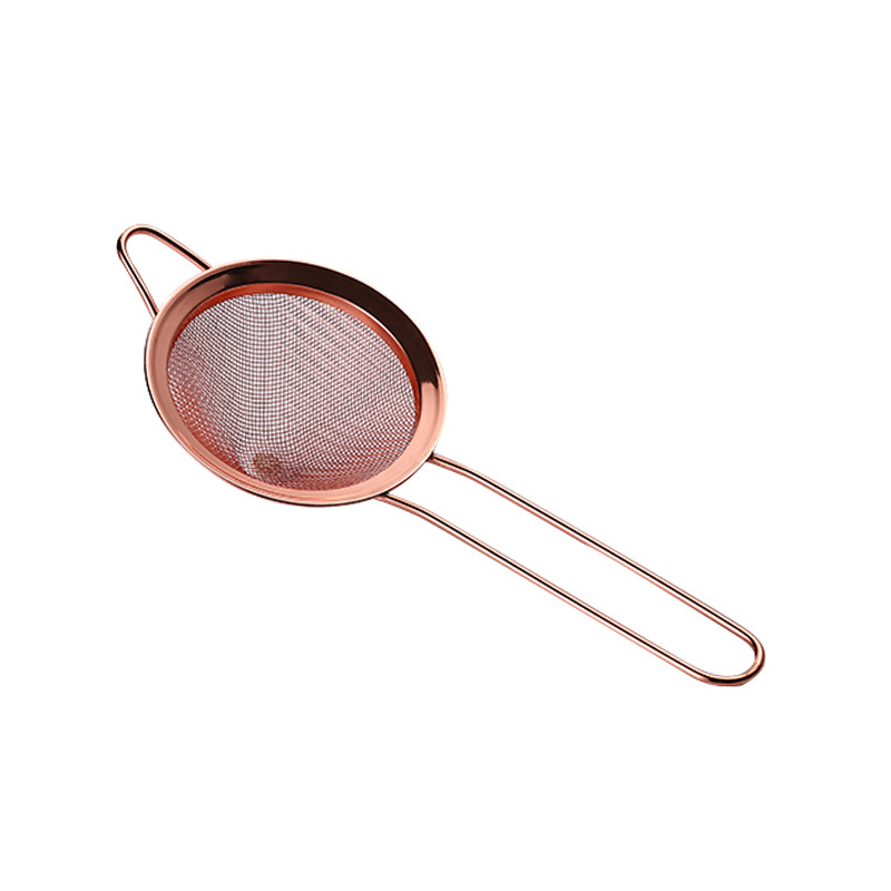 Strecurătoare de cocktail din oțel inoxidabil triunghiular, cu dublu filtru și filtru pentru gheață cu două straturi, plasă decorativă