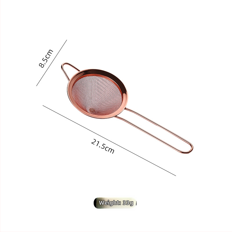 Strecurătoare de cocktail din oțel inoxidabil triunghiular, cu dublu filtru și filtru pentru gheață cu două straturi, plasă decorativă