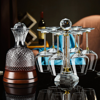 Set de decantare pentru vin din cristal, stil european, cu design vortex rotativ, pentru uz casnic
