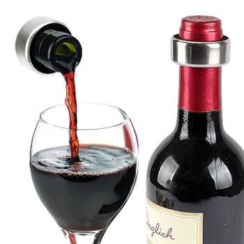 Inel din oțel inoxidabil cu interior catifelat, accesoriu pentru vin, inel anti-stropire