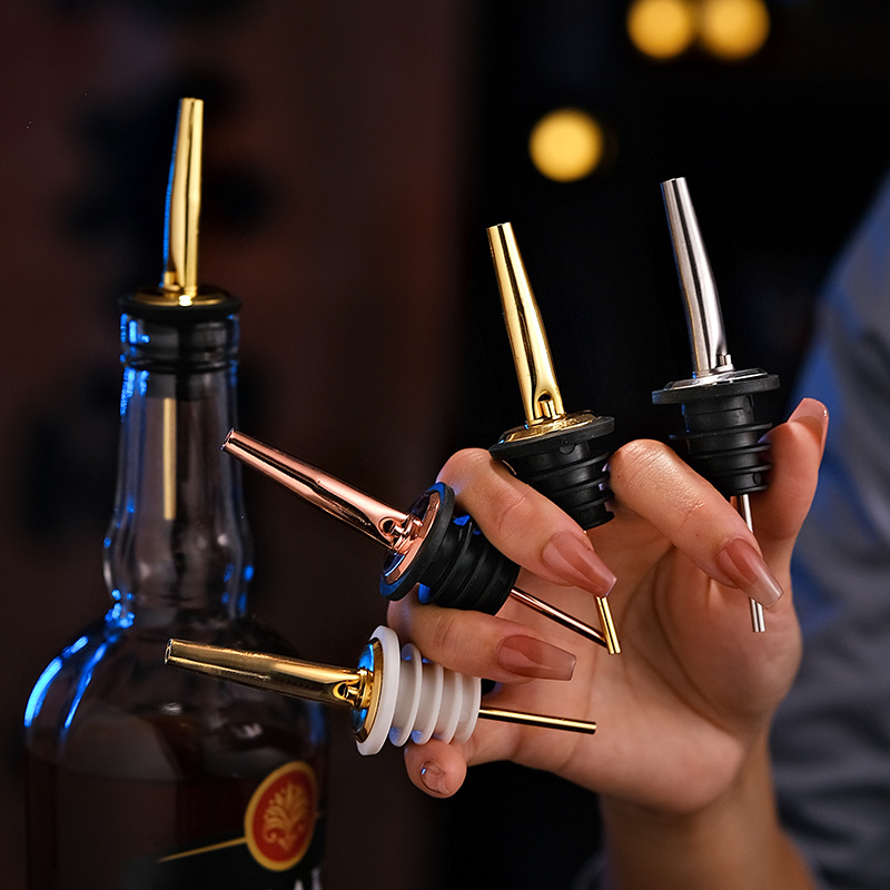 Distribuitor din oțel inoxidabil cu flux reglabil; turnător pentru vin și ulei, dop de sticlă și dop pentru cocktail