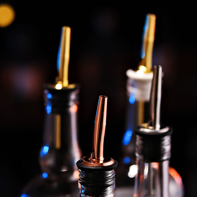 Distribuitor din oțel inoxidabil cu flux reglabil; turnător pentru vin și ulei, dop de sticlă și dop pentru cocktail