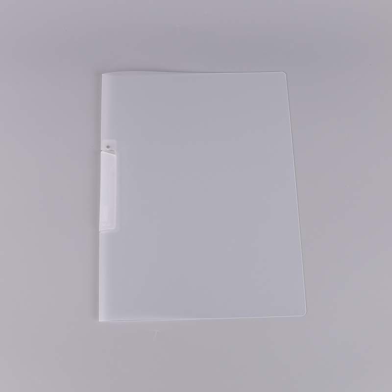Dosar A4 rotativ din PP transparent, închidere laterală, pentru foi de test și rapoarte, cu clemă de prindere și clemă cu tijă