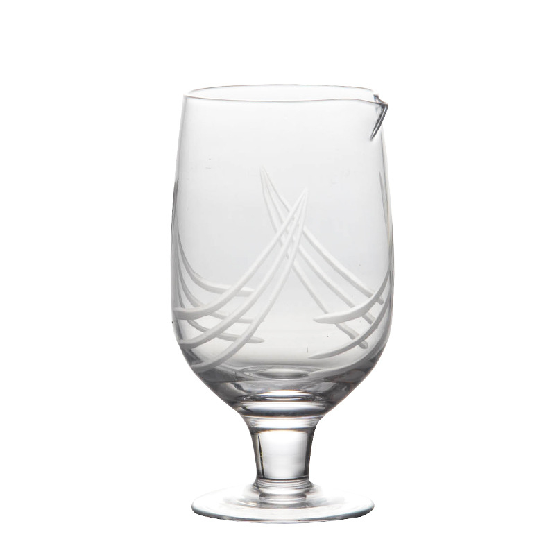 Pahar înalt din cristal, stil japonez, pentru amestecarea cocktailurilor