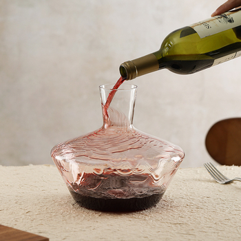 Decantor de vin din cristal fără plumb, transparent