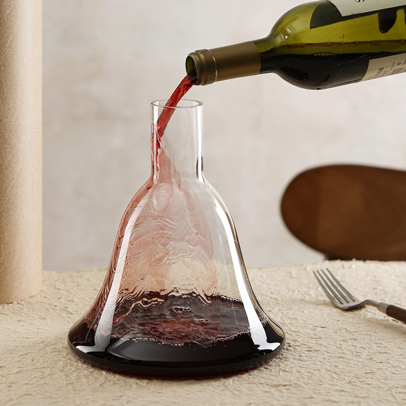 Decantor de vin din cristal fără plumb, transparent