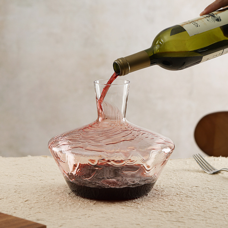 Decantor de vin din cristal fără plumb, transparent