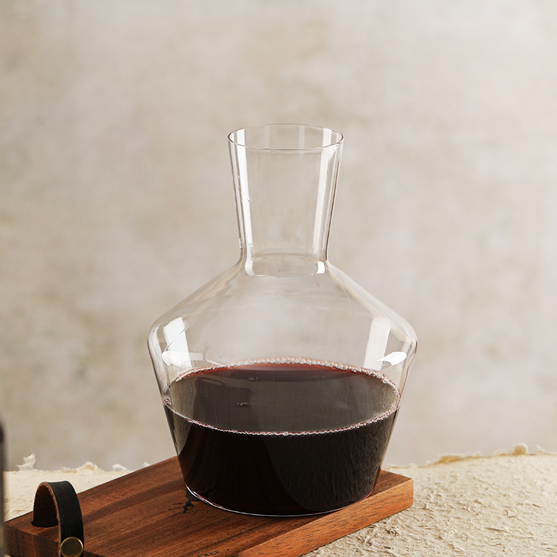 Decantor de vin din cristal fără plumb, transparent