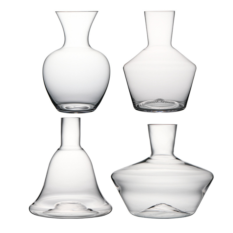Decantor de vin din cristal fără plumb, transparent