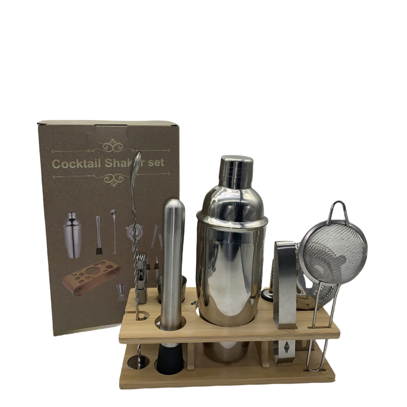 Set de 11 piese din oțel inoxidabil pentru cocktailuri – accesorii de bar