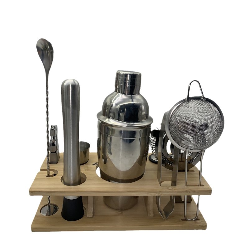 Set de 11 piese din oțel inoxidabil pentru cocktailuri – accesorii de bar