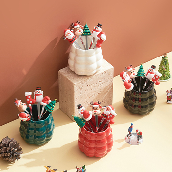 Set ceramic pentru fructe: furculițe și linguri, borcan de depozitare, decor pentru masă acasă, cadou pentru casa nouă