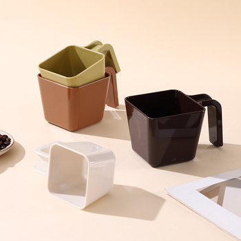 Lingură de plastic pentru gheață, pătrată, în stil Starbucks Frappuccino, pentru cafenele și magazine de ceai cu lapte, uz comercial, întărită și durabilă.