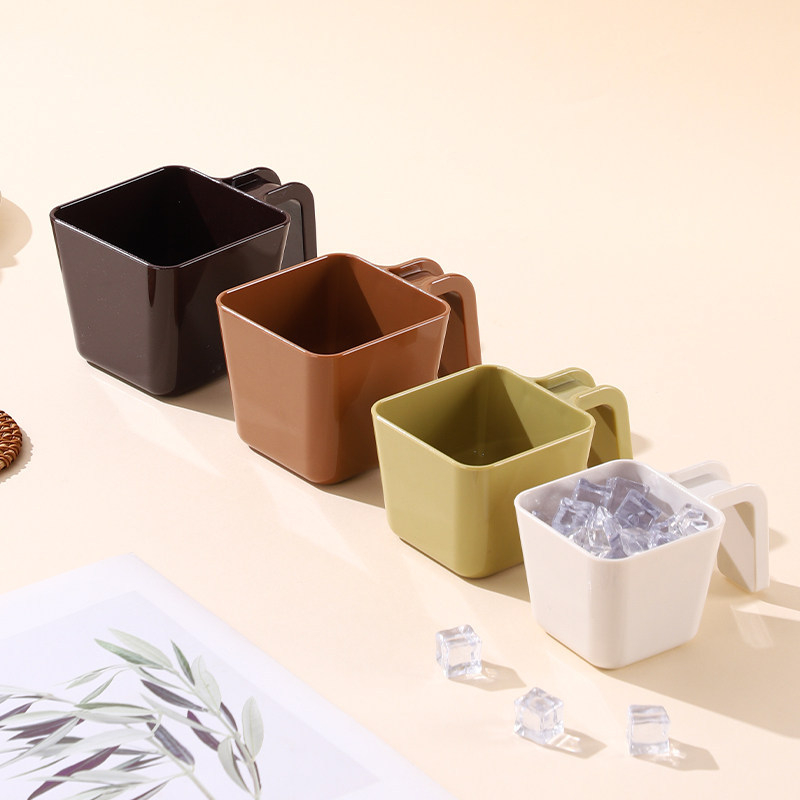 Lingură de plastic pentru gheață, pătrată, în stil Starbucks Frappuccino, pentru cafenele și magazine de ceai cu lapte, uz comercial, întărită și durabilă.