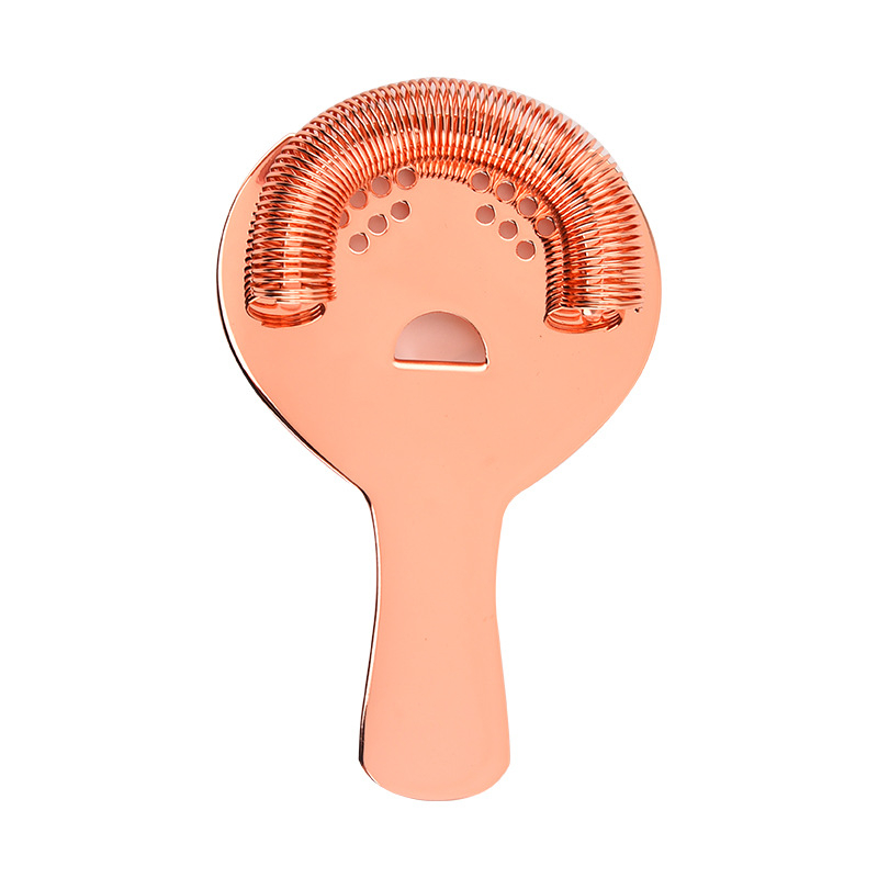 Filtru de gheață din oțel inoxidabil, formă semicirculară, pentru cocktailuri, filtru Hawthorne pentru gheață, accesoriu pentru shaker pentru uz casnic